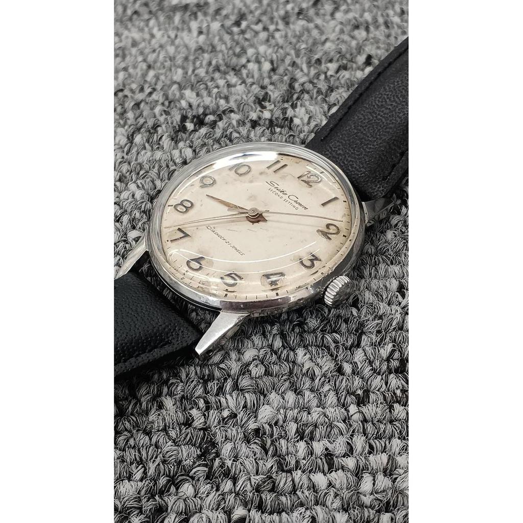 Used SEIKO CROWN Moritetsu 1977 hand-wound wristwatch