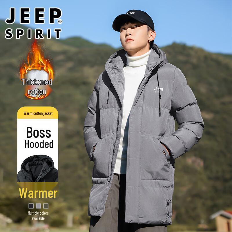 JEEP SPIRIT Men s Winter Mid-Length Hooded Parka XL