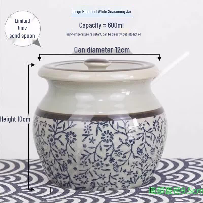 Japanese-Style Ceramic Seasoning Jar