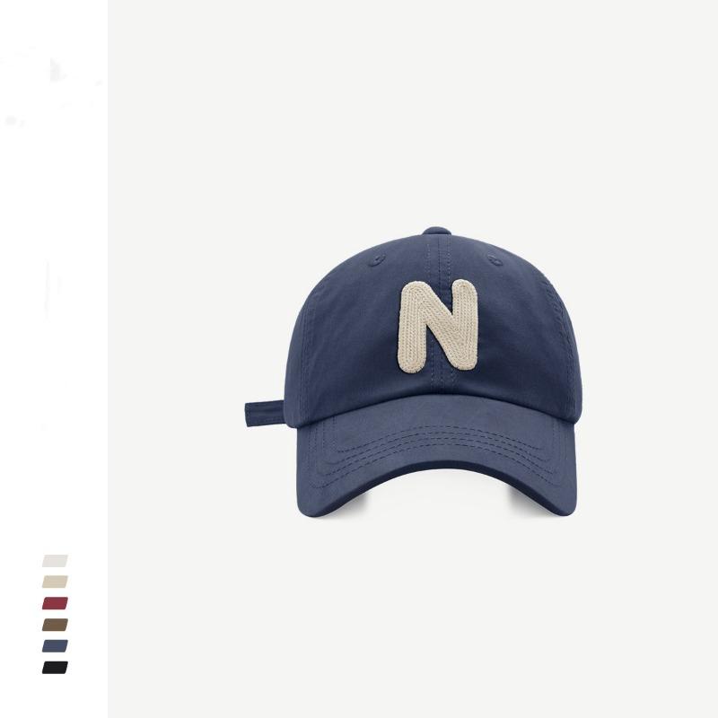 Street tide brand N soft top baseball cap men's and women's street racket spring and summer simple face cap