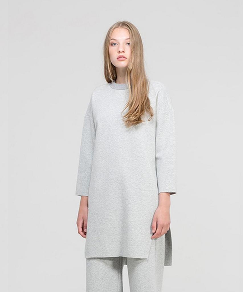 DR.DENIM Rylen Sweater - Light Grey Mix / White / Black