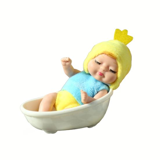 

1/6/8 шт. Кукла-реборн с плюшевой одеждой в виде животных, реалистичные подвижные суставы, обучающая мини-кукла для сна Little Duck