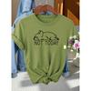 Not Today French Bulldog Women's Tee - Lazy Dog Graphic, Casual Gray Top