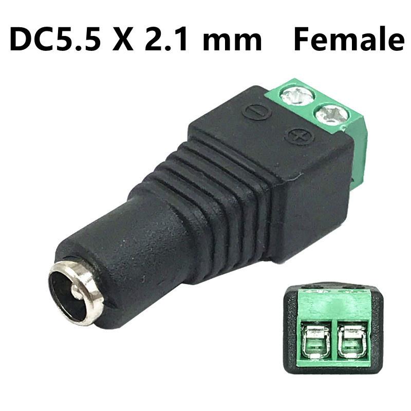4pcs DC5.5x2.1 Plug male or Female Cable Wire Connector For LED Strip Free Welding LED Strip Adapter Connector