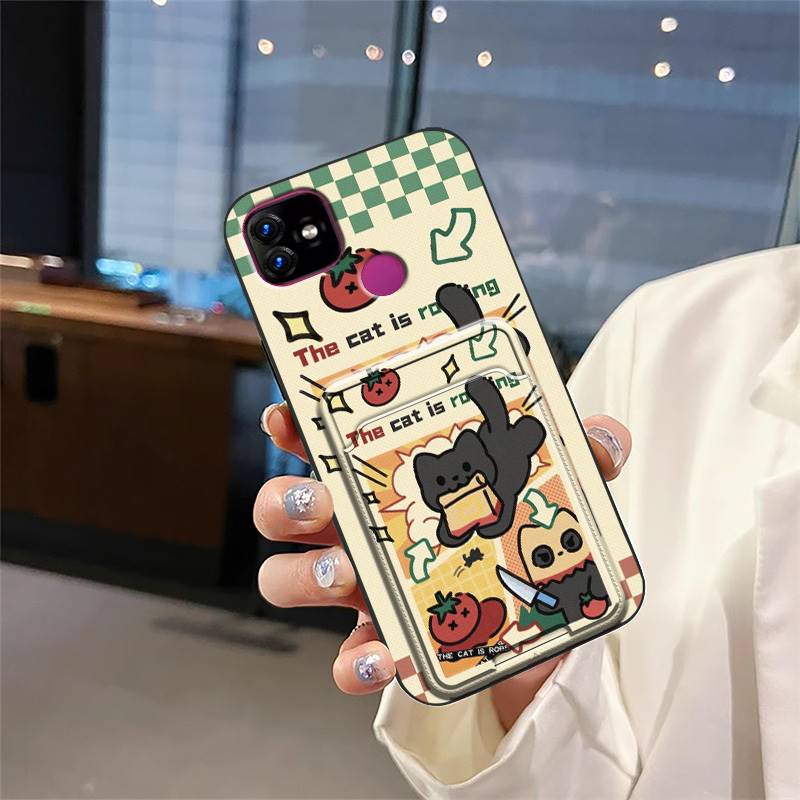 Waterproof Back Cover Phone Case For Itel P36/P36 Pro/vision1 Plus Durable Card slot Full wrap Fashion Design Soft case