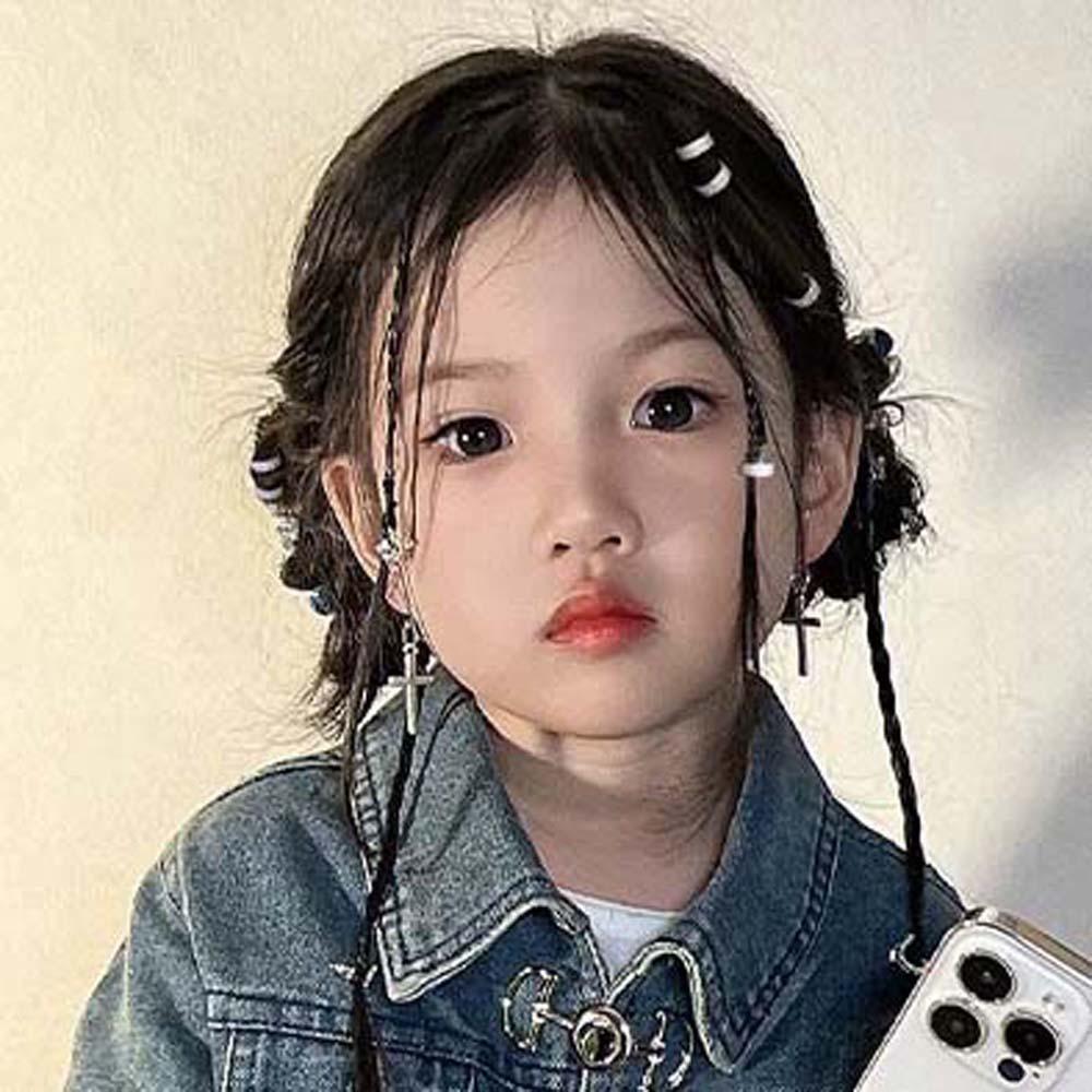 2/4/6pcs/set Y2K Silver Round Hairclasp Hollow Out Dreadlocks Beads Hair Braid Tubes for Braids