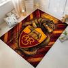 Wolf and Shield with Vintage Design Non-slip Rug Suitable for Living Room and Bedroom Sofas