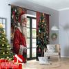 2pcs 2D Flat Printing Merry Christmas Curtain Santa Claus Envelope Christmas Tree Fabric Without Electricity 0 Perfect for
