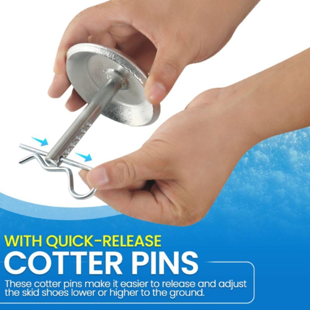 Heavy Duty Steel Replacement Skids Round Shaft Snow Plow Feet Snow Plow Skid Shoe Plow Protection