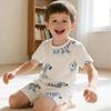Boys Summer Pajamas Set Cotton Animal Cartoon For Kids Ages 3 To 8