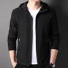 2025 Autumn/Winter Men's Trendy Hooded Jacket: Casual Zipper Top for Middle-Aged Fashion