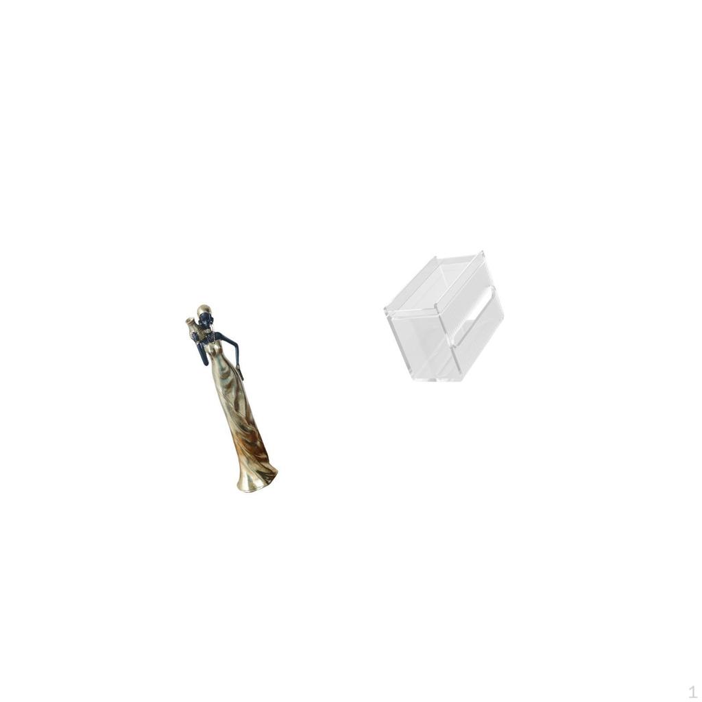 African Tribal Lady Sculpture Figurine Lightweight Home Decor Modern Acrylic Toilet Paper Storage