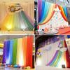 Romantic Home Decor Rose Voile Perspective Curtains Living Room Window Tulle Only Screening Curtain With Light Filtering Polyester Perfect For