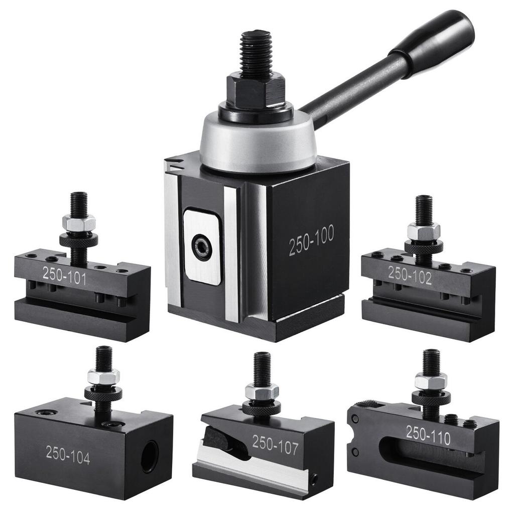 Quick Change Tool Post Set 6 Pcs Lathe Tool Holders for 6"-12" Mini Lathe
