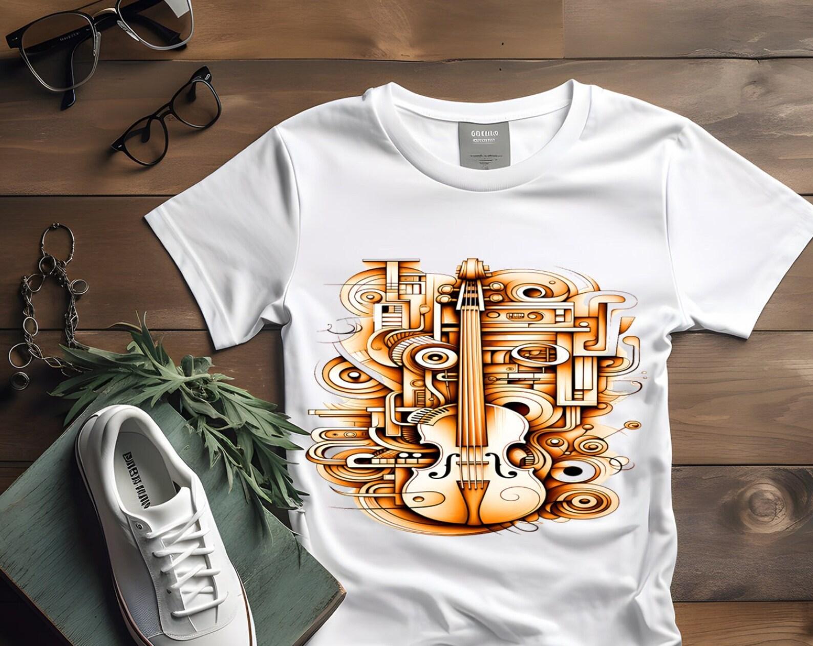 Abstract Violin T-Shirt: Music Lover Gift S