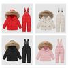Children's Down Jacket Suit 1-6 Years Old Thickened Warm Ski Suit Two-piece Suit