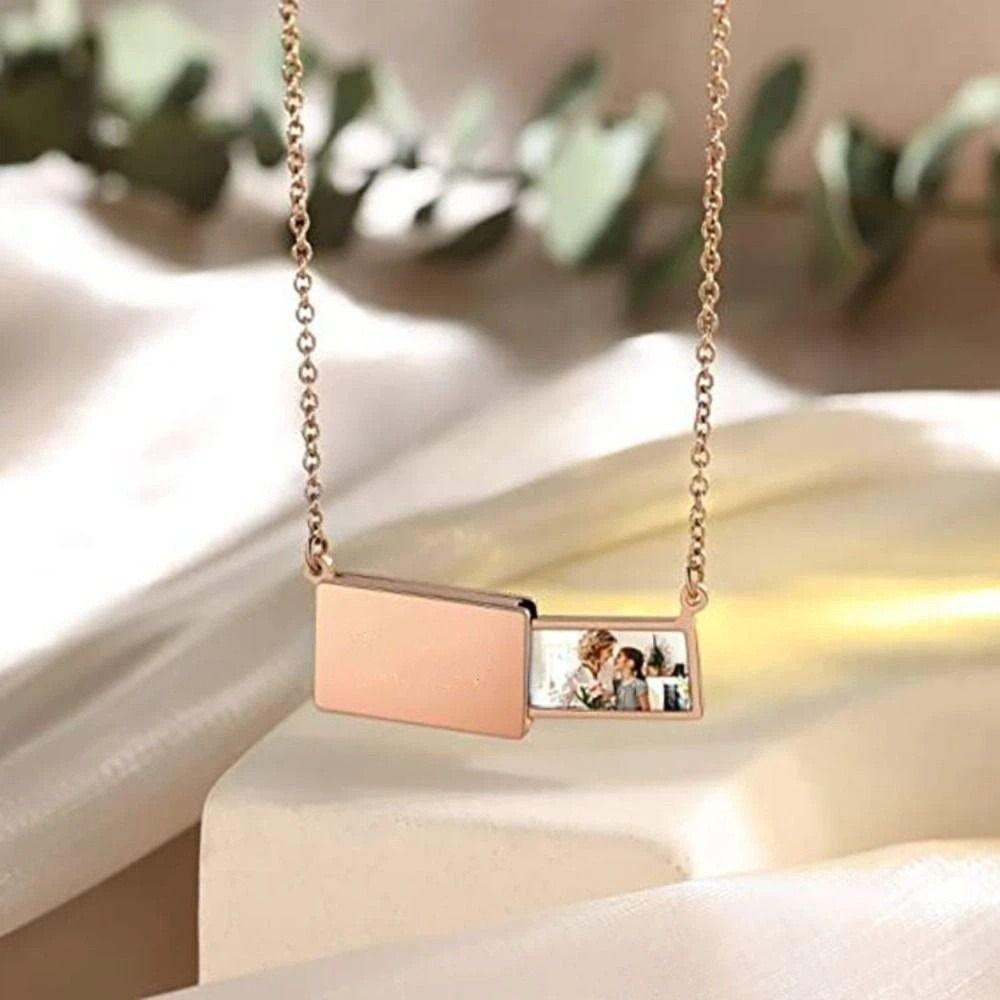 Drawer Style Personalized Necklace Electroplating Locket Pendant Fashion Necklace Memorial Jewelry