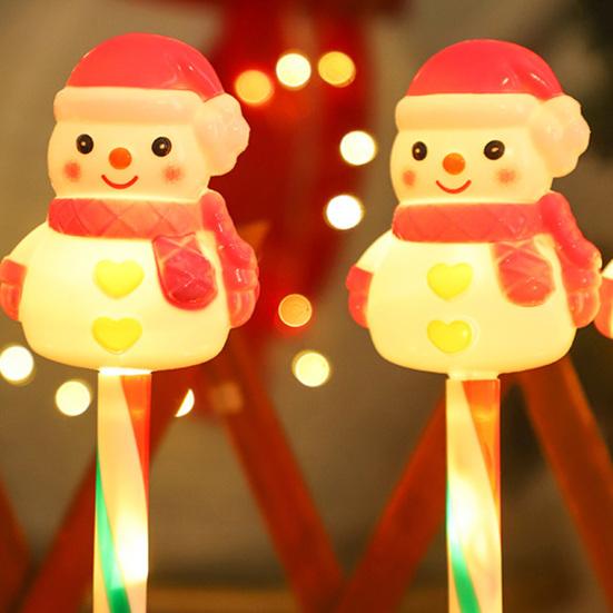 Solar Christmas Lawn Lights Santa Snowman Stake Lamps for Yard Outdoor Warm White LED Garden Lighting