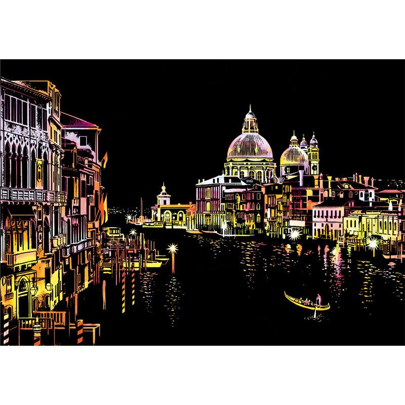 YUELU Colorful City III: DIY Night View Scratch Painting for Adults