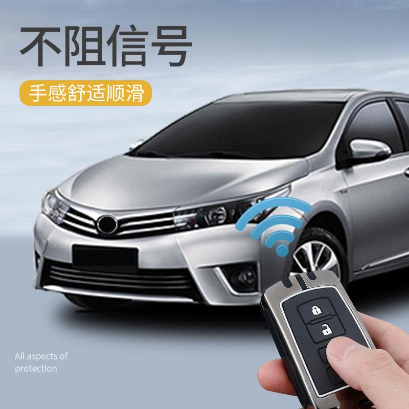 Autoschlüsselhülle für Toyota Aqua RAV4 Land Cruiser Camry Prado Corolla Prius Abdeckung Schlüsseloser Fernbedienungsschlüssel 2 3 4 Tasten 2013 2014