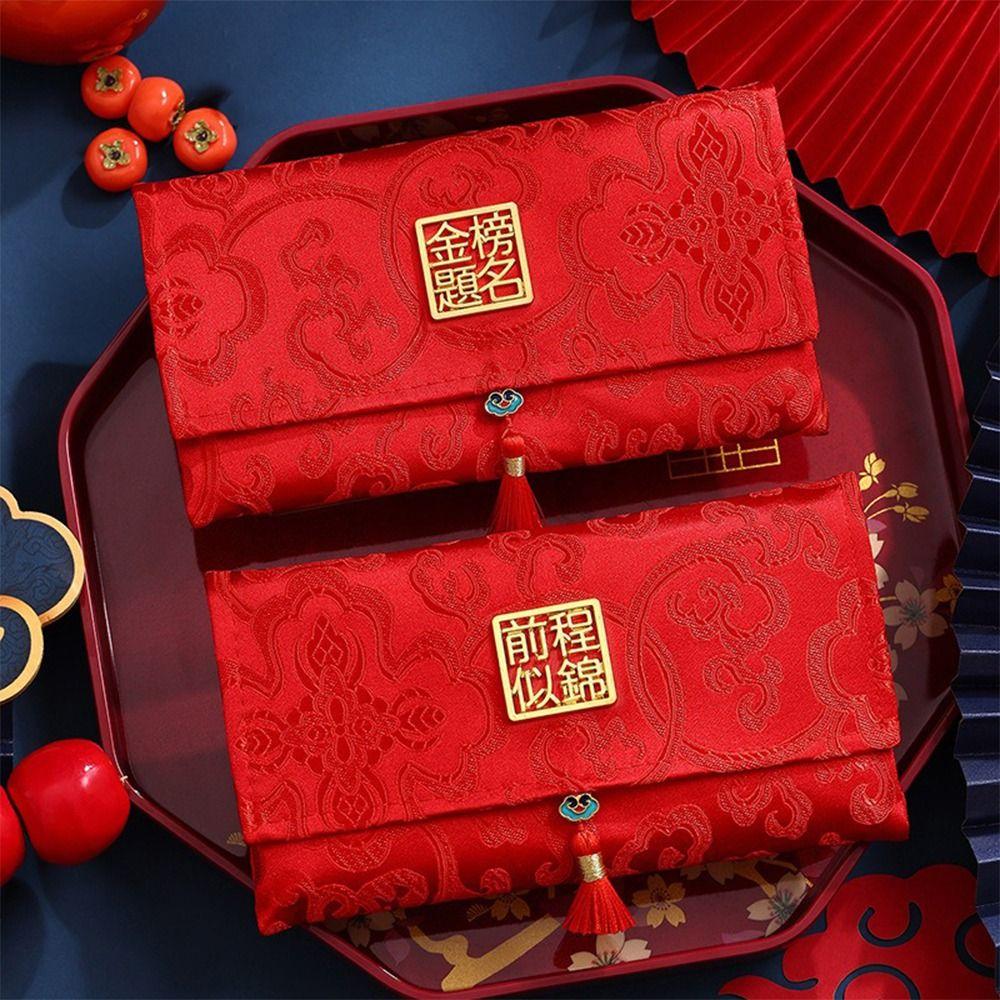 Traditional Wedding Red Wallet Chinese Style Children's Money Bag  Spring Festival Supplies