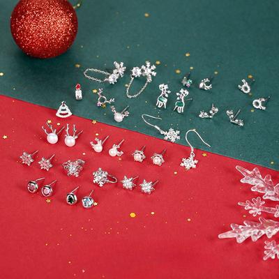 Christmas Earrings New Year Christmas Collection Earrings for Women's Compact Temperament Suitable for Winter Earrings