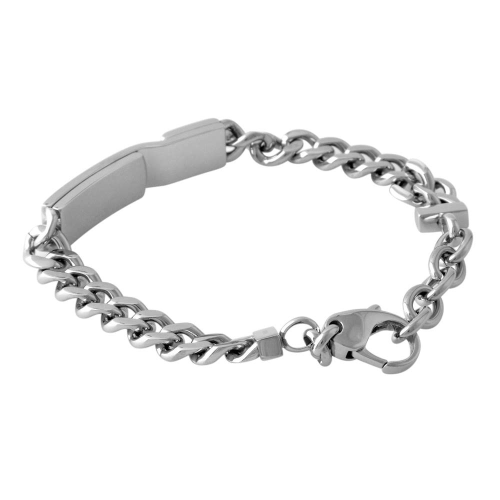 DIESEL DX0966040 Logo Plate Chain Bracelet & Men's [abde00151m]