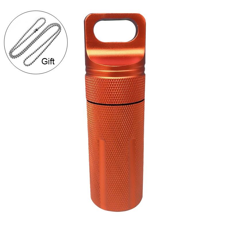 Aluminiumlegierung Wasserdichte Kapsel-Dichtungsflasche Tragbar Outdoor-Camping Feuchtigkeitsgeschützter Behälter Medizin-Dichtung EDC Kapsel-Flasche