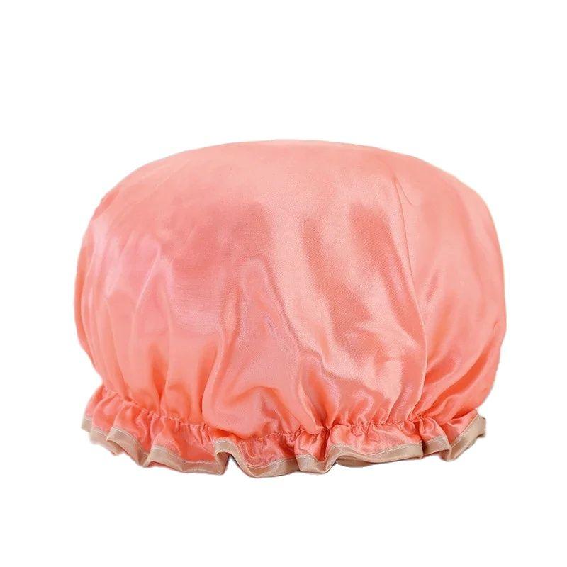 Waterproof Bath Hat Bathroom Shower Hair Cover Women Supplies Shower Cap Adult Shower Bath Bathing Caps Bathroom Accessories