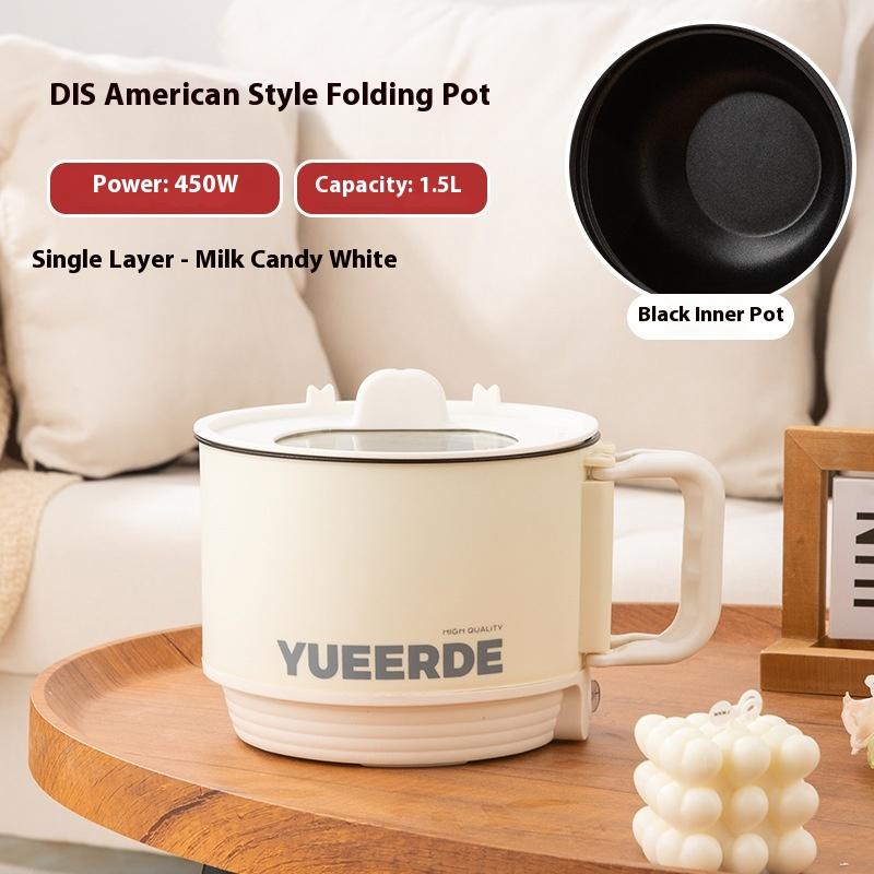 

Portable Electric Heating Pot 1.5L Multi-purpose Cooker with Cover Automatic Temperature Control Fast Cooker for InstantNoodles EU