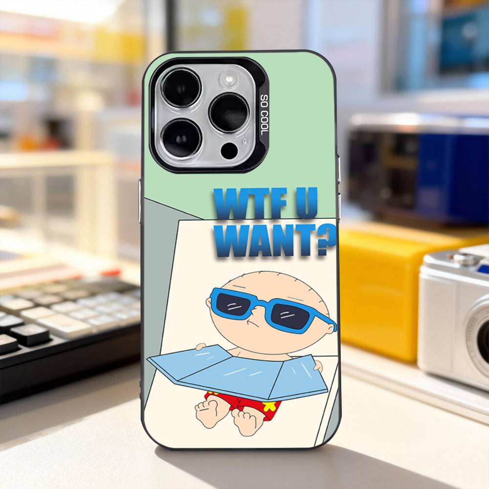 F-Family Funny G-Guy Funny For iPhone 17,16,15,14,13,12,11,Pro,Max,Plus,E,Air,Mini Anti Fall Black Matte Hard Bumper Phone Case