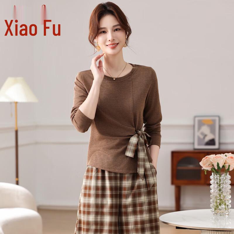 Women s Plaid Top & Wide-Leg Pants Set XL