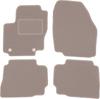 Beige Velour Floor Mats For: Ford Mondeo MK4 Liftback, Sedan, Station Wagon (2007-2012)
