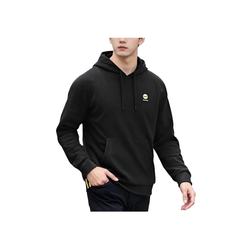 adidas Neo Solid Color Hooded Casual Long Sleeve Sweatshirt Unisex Sweatshirt Black IK2454