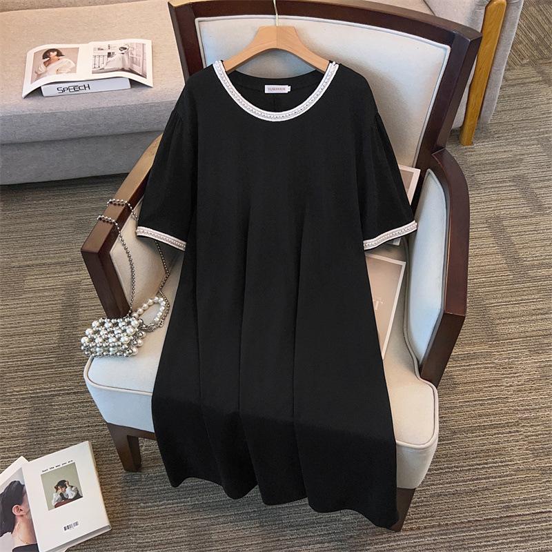 Plus Size A-Line Mid-Length Slimming Dress for Women 7XL