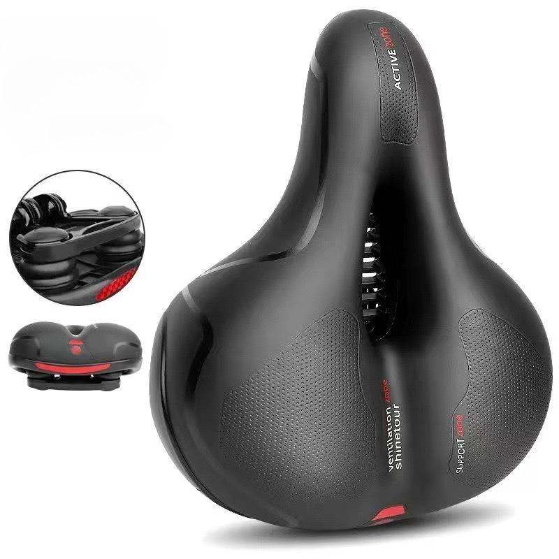 Hollow Breathable Bicycle Saddle for Men and Women - MTB Road Bike Seat with Shock Absorbing Comfort Design for Enhanced Safety