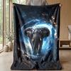 Elephant Warrior and Dragon Theme blanket Lightweight Warm Flannel Blanket Decorative Throw Blanket for Home Decoration