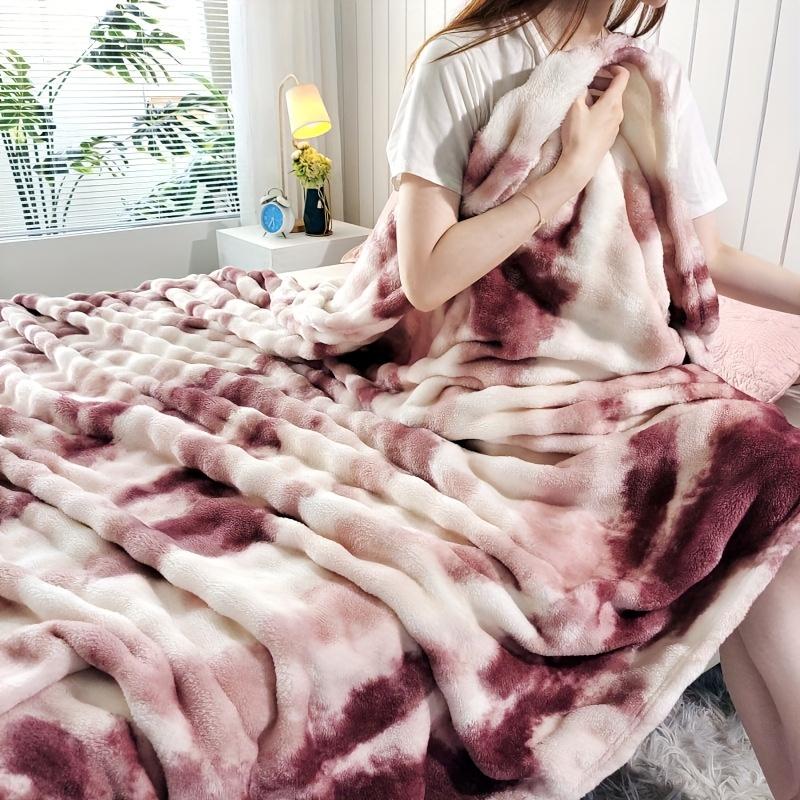 Soft Velvet Bubble Flannel Blanket. Skin-friendly & Silky for Bedroom, Sofa, Travel, or Summer Use. Comfortable & Cozy!