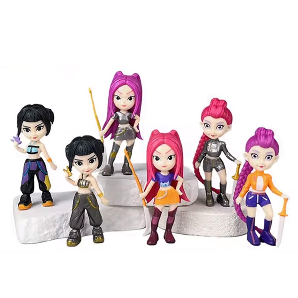 NEW Kpop Devil Hunter Rumi Zoe Mira Anime Polyvinyl Chloride Character Collection Desktop Trinkets Childrens New Year Gifts