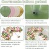 138 Pcs Sage Green Pink Balloon Flower Arrangement Arch Set In Bohemian Style Birthday Party Baby Shower Decorations Wedding