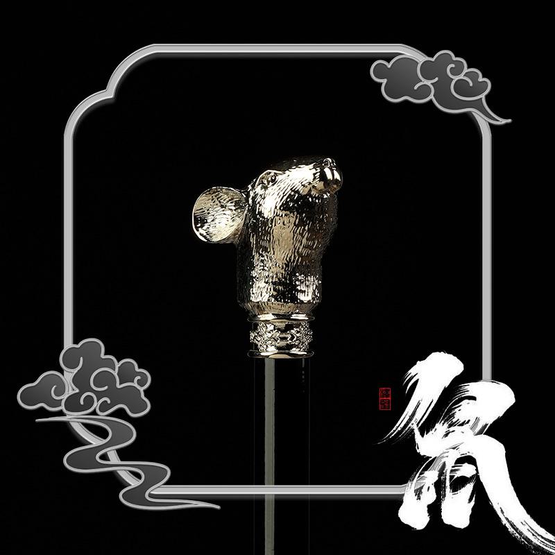 Umbrelă de golf rezistentă la ploaie de înaltă densitate pentru bărbați, cu zodia chinezească, pentru afaceri