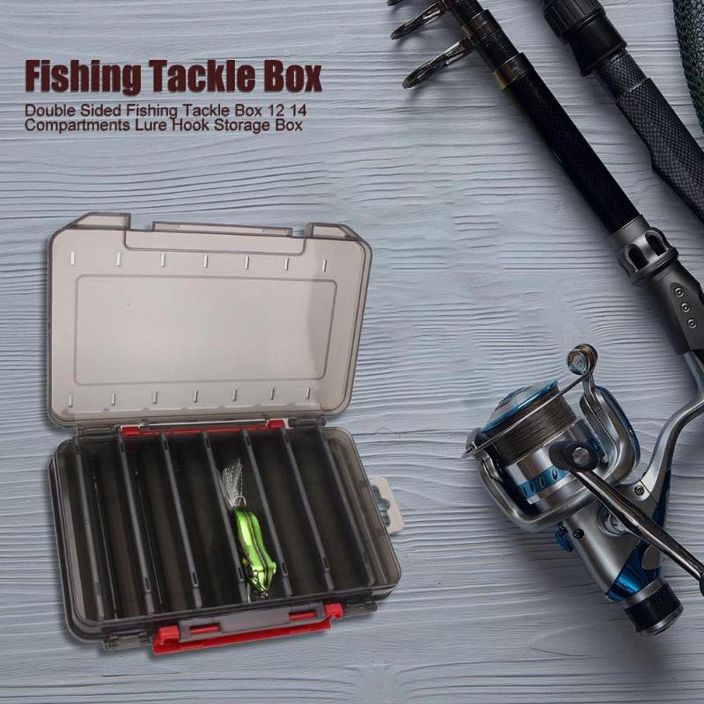

Tools Hook Case Skillful Fishing Tackle Box Double Sided Lure Storage Box 12 14 Compartments
