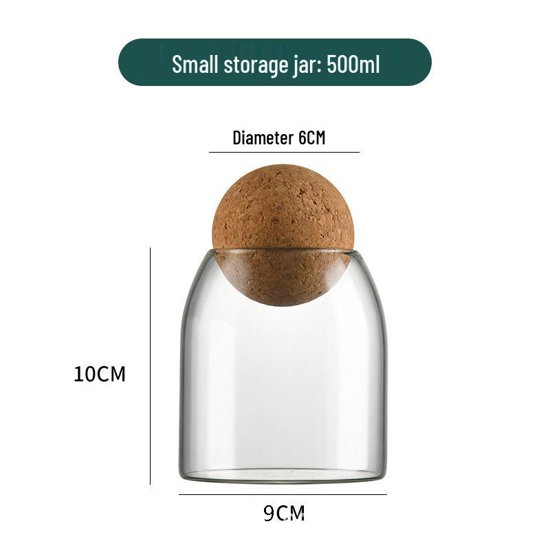 Xibi Transparent Glass Storage Jar for Coffee Beans and Grains