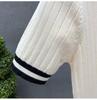 Men's Trendy Summer Breathable Knit Slim Fit Color Block Stripe Short Sleeve T-Shirt