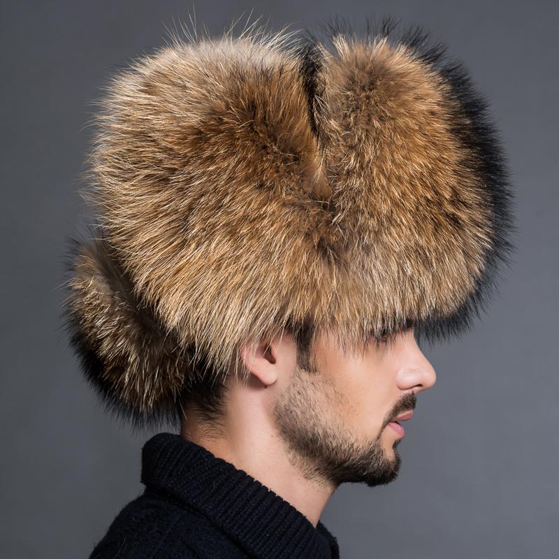 Winter men's outdoor windproof real fox fur bomber hat Luxury ear cap fur necessary hat Real fur hat Sheepskin top fox hat