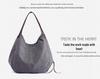 Large Capacity Canvas Tote Bag with Three-Layer Pockets - Ladies' Casual Shoulder Handbag