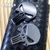 2x 3D Big Black Metal Skull Skeleton Evil Bone Car Emblem Badge Decal Sticker
