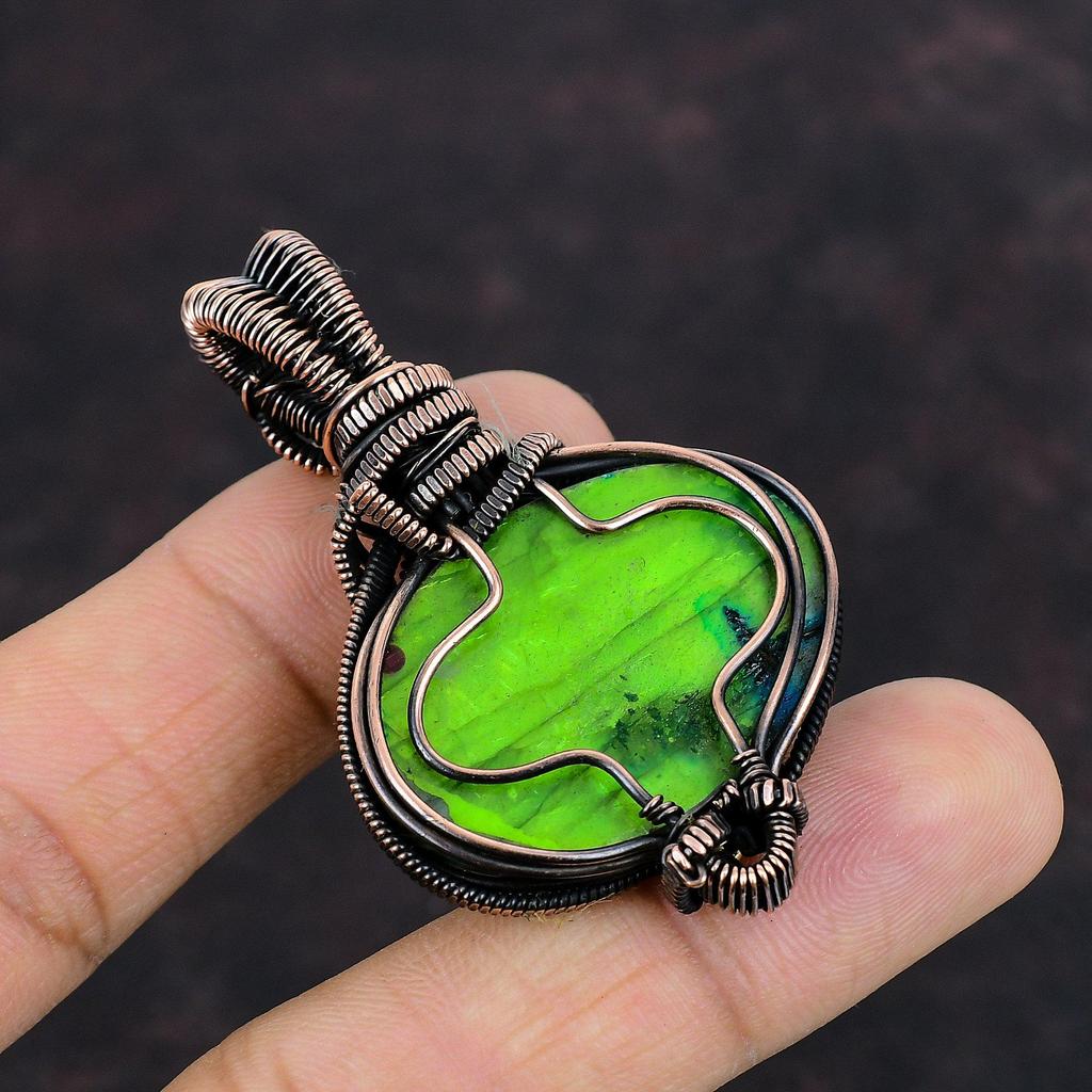Multi Fire Labradorite Pendant Copper Wire Wrapped Jewelry Rainbow Moonstone Pendant Gemstone Copper Pendant Gift For Her Handmade Pendant