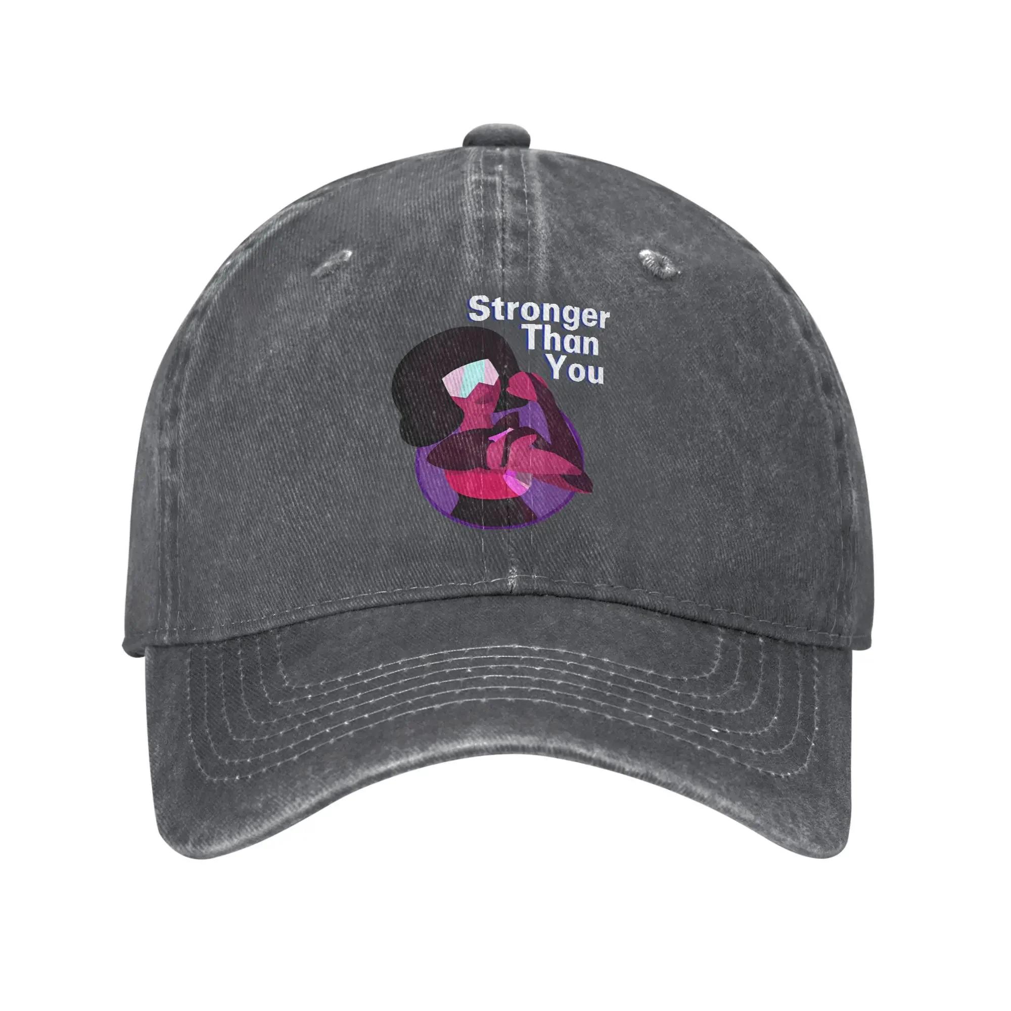 

Steven Universe Stronger Than You Ladies Baseball Caps Unisex Women Distressed Denim Washed Snapback Hat Outdoor Travel Adjustable Adjustable