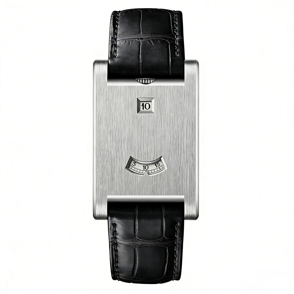 Leather Strap Square Wristwatch Alloy Case Business Watch New Men's Wristwatch  Daily Wear